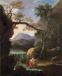 Paesaggio Fluviale Con Figure by Bartolomeo Torreggiani