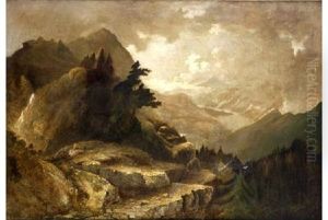 Paisaje De Montana Con Cielo Tormentoso