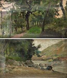 Paisajes (pair) by Francisco Torrescassana