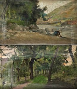 Pareja De Paisajes (pair) by Francisco Torrescassana
