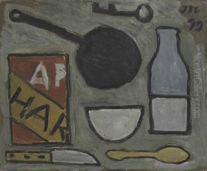 Objetos Sobre Plano Gris (also Known As Still Life With Black Pan)