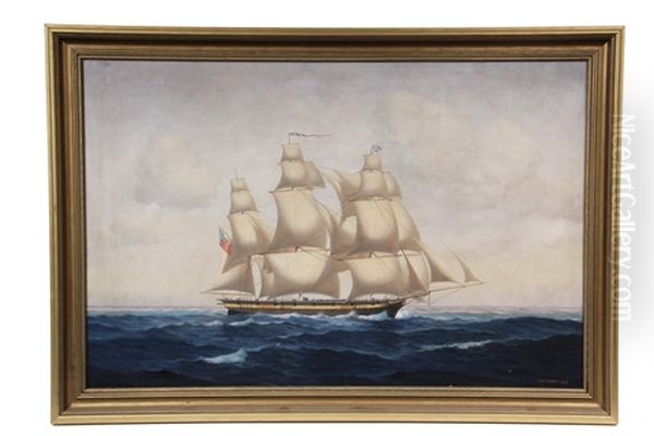 Portrait Of Three-mast Ship - view 1