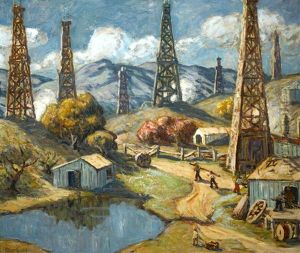Oil Wells Of Montebello by Elliot Bouton Torrey