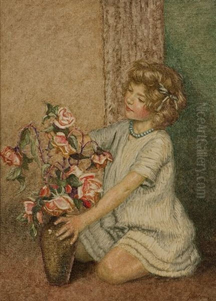 Child With Flowers - view 1