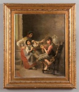 Bambini In Un Interno by Giovanni Battista Torriglia