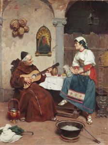 Musikalische Unterhaltung In Der Schenke by Pietro Torrini
