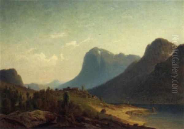 A Farmstead By A Norwegian Ford - view 1