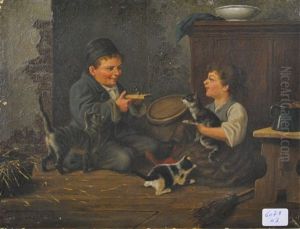 Enfants Et Chats by Giovanni Toscano