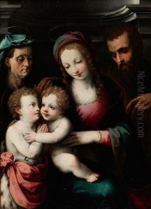 Heilige Familie Mit Elisabeth Und Dem Knaben Johannes by Michele Tosini