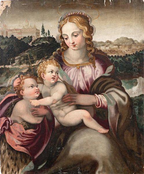 Madonna Mit Kind Und Dem Heiligen Johannes - view 1