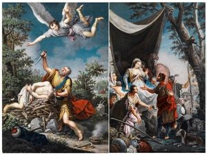 Abraham Wird Durch Den Engel Von Isaaks Opferung Abgehalten (+ Isaak Wirbt Um Die Hand Der Rebekka; 2 Works)