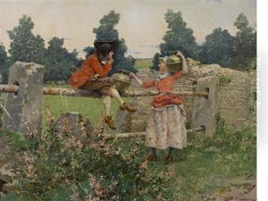 Romance At The Fence by Edouard Toudouze