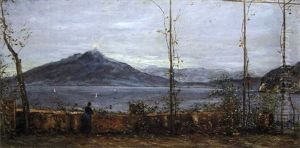 Le Vesuve Vu De Sorrento by Simon Alexandre Toudouze