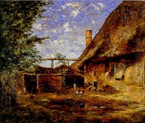 La Cour De Ferme Animee by Simon Alexandre Toudouze