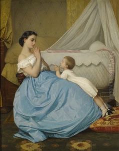 La Priere by Toulmouche Auguste