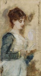 Jeune Femme Lisant Une Lettre, Esquisse