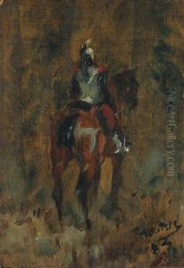 Cuirassier A Cheval, Vu De Dos