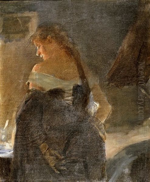 Jeune Femme Aux Longs Cheveux - view 1