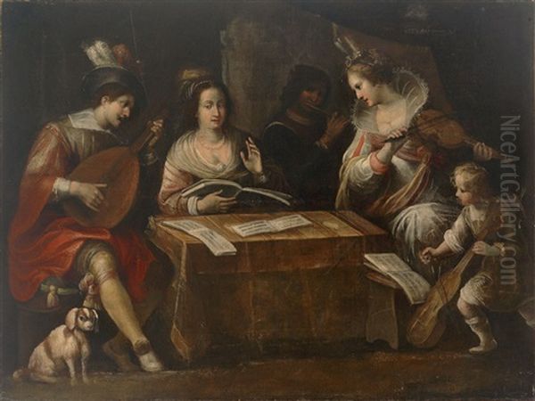 Vornehme Gesellschaft Musizierend - view 1