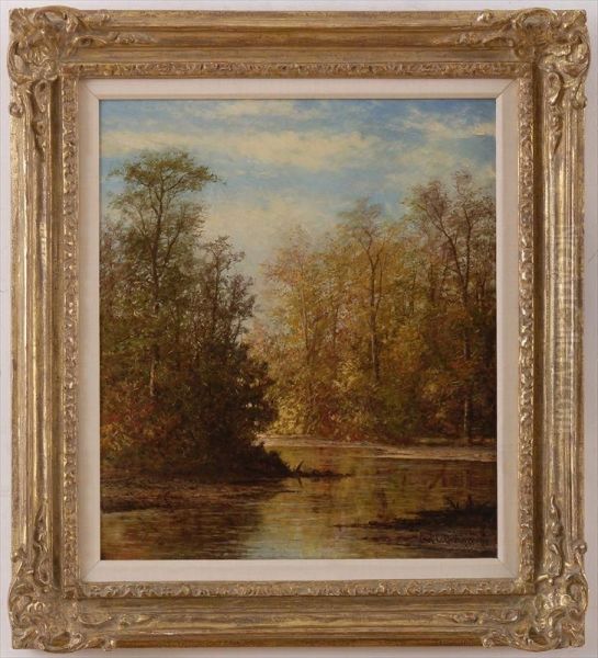 Autumn Landscape With Stream - view 1