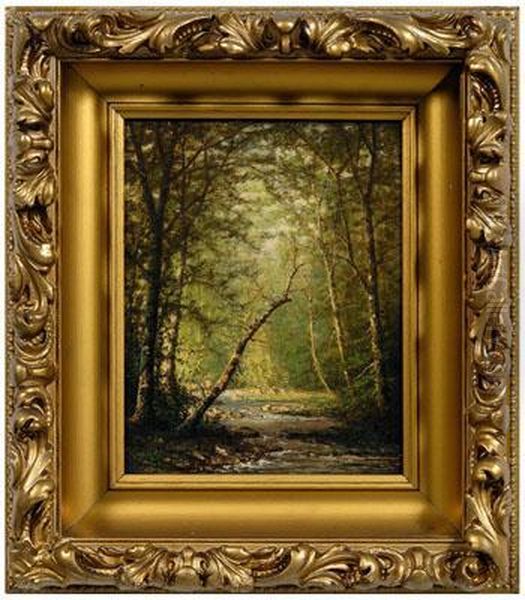 Woodland Landscape With Stream - view 1