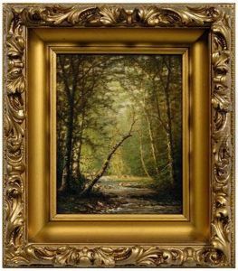 Woodland Landscape With Stream by Carl Christian Brenner