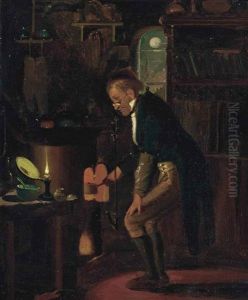 Cooking Supper; A Nice Cup Of Tea (pair) by Louis Toussaint