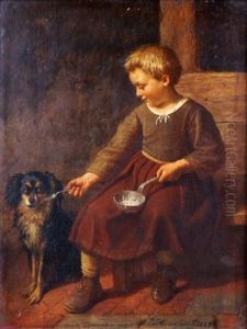 Enfant Donnant A Manger A Son Chien, 1868