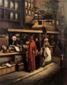 The Book Dealer by Lodewijk Jan Petrus Toutenel