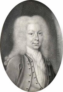Portratt Av Herre I Allongeperuk by Elias Brenner