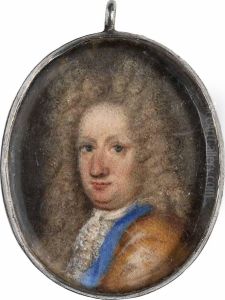 Portratt Av Herre I Allongeperuk by Elias Brenner