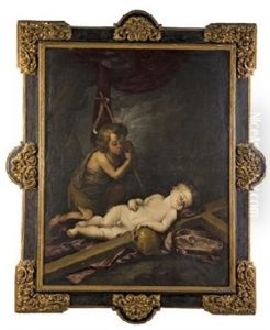 Nino Jesus Y San Juanito by Miguel Alonso De Tovar