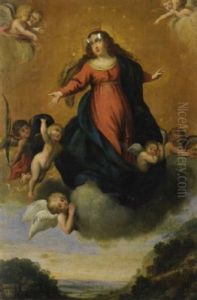 The Assumption Of The Virgin by Miguel Alonso De Tovar