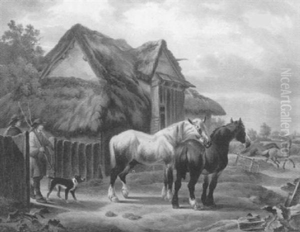 Horses And Stables With Figures - view 1