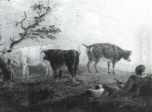 A Herdsman With Cattle by Charles Towne the Younger