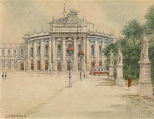 A View Of Theburgtheater by Franz Brenner
