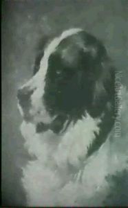 The Patient Friend / Portrait Of A St. Bernard by Frances B. Townsend