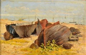 On The Beach, Selsey, Sussex by Henry Edward Spernon Tozer
