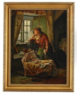 Interior Med Moder Och Barn by Henry Edward Spernon Tozer