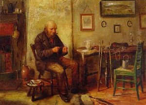 An Angler Preparing His Bait