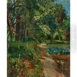 Parklandschaft Mit Weg by Friedrich Traffelet