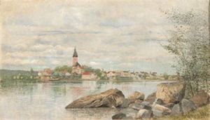 Vy Mot Strangnas by Hjalmar Trafvenfeldt
