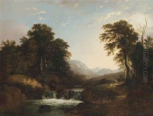 A Shepherd And His Flock By A River
