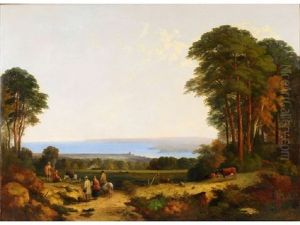 Woodbury Common Looking West Over Exmouth by William Traies