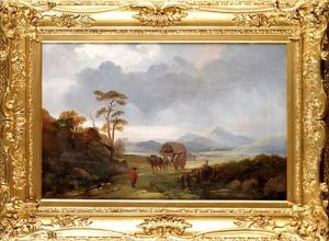 A Borders Landscape With A Horsecart In The Foreground A Borders Landscape With A Horsecart In The Foreground