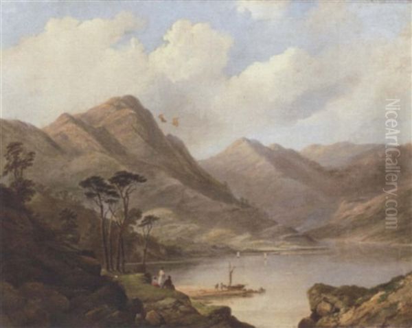 Figures Before A Loch - view 1