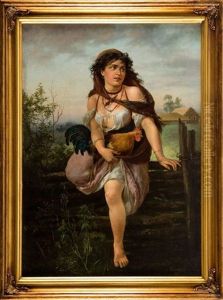 Girl By A Fence