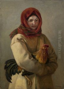 Girl With A Rooster