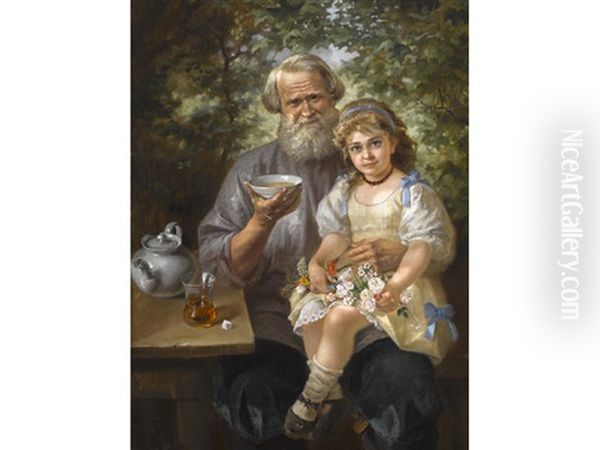 Drinking Tea With Grandfather - view 1