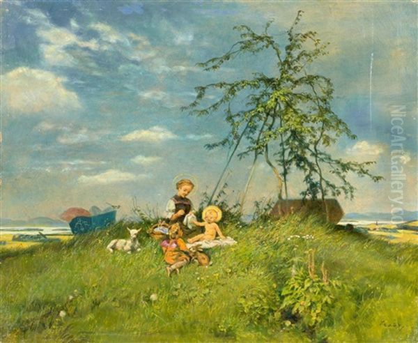 Maria Mit Dem Heiligen Kind Auf Der Sommerwiese - view 1